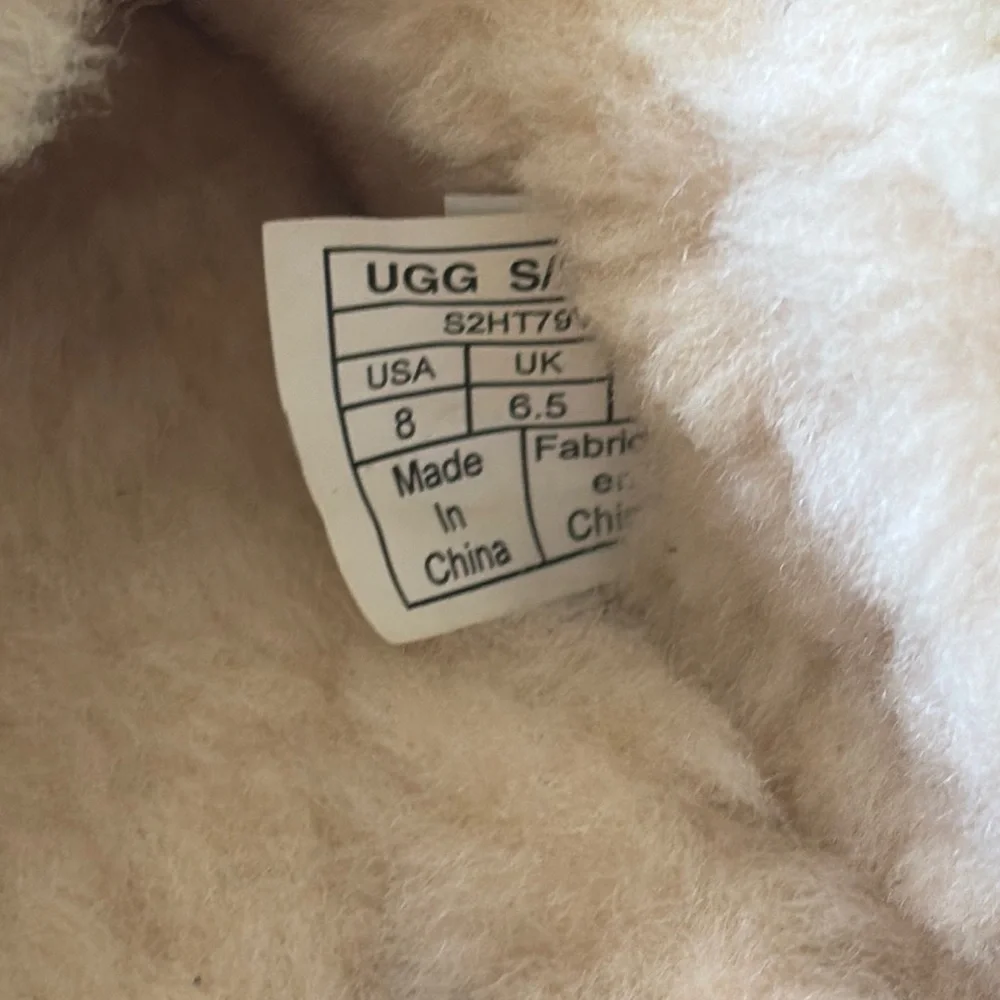 UGG Tan Shearling Moccasin Slippers - Picture 3 of 7